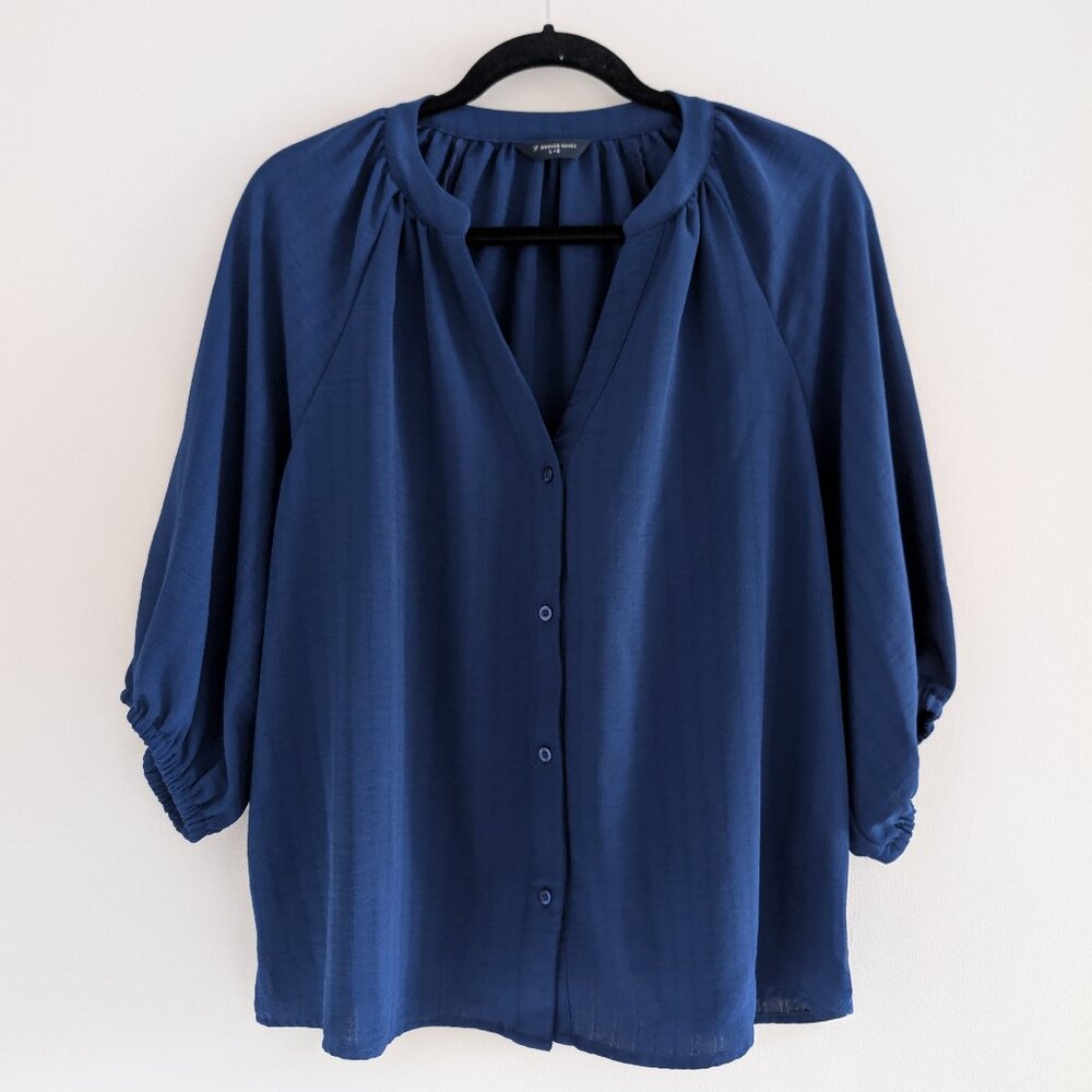3/$30 Blue balloon sleeve tunic